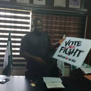 VOTE NOT FIGHT - Election No Be War 